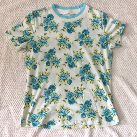 Zimmermann Whitewave Tee in Teal Poppy Floral 1 NWT - Picture 5 of 11